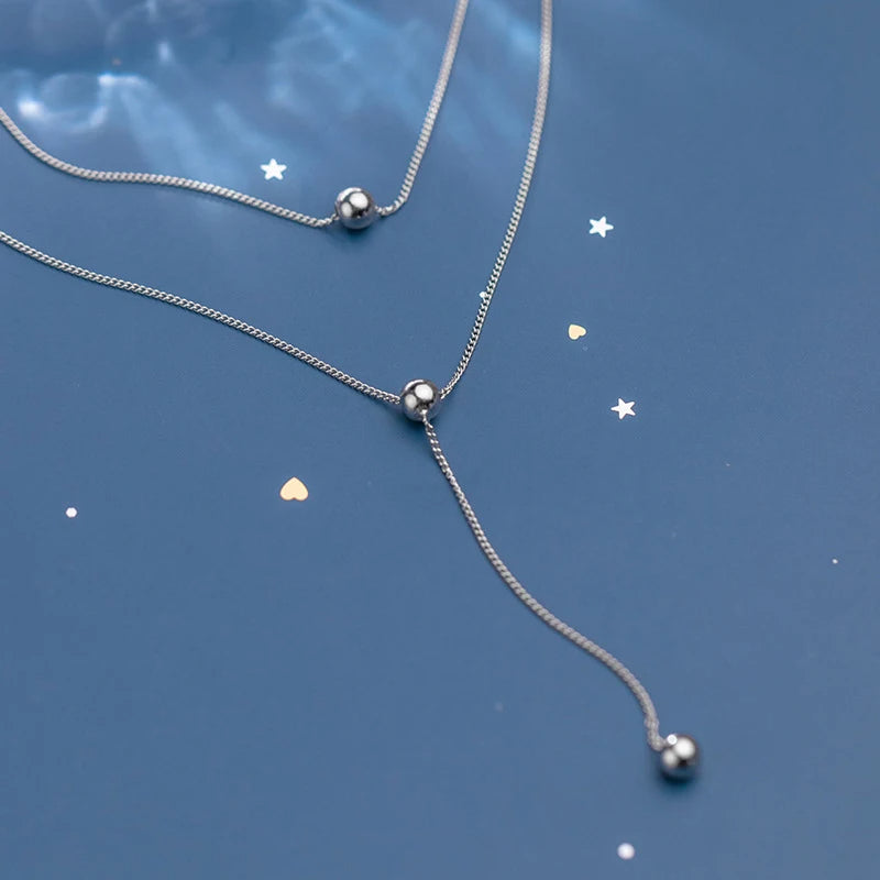 Womens necklace silver styled as a necklace women piece with necklace beads