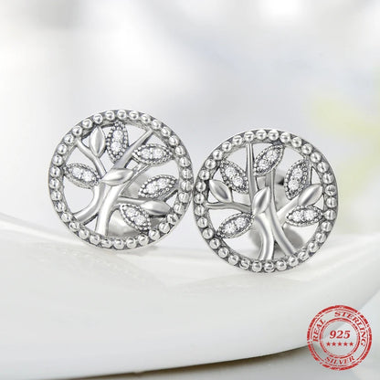 Vintage Tree of Life Stud Earrings