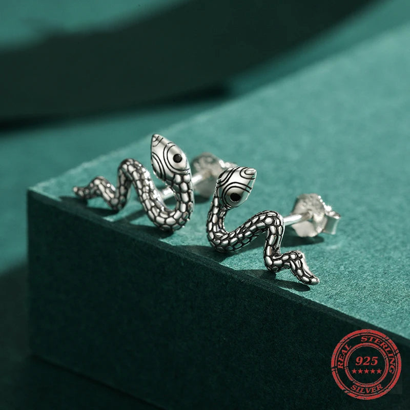 Vintage jewelry style sterling silver earrings in classic stud design