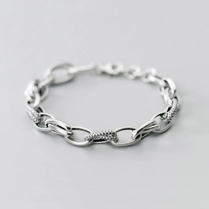 Sterling Silver Vintage Interlock Bracelet