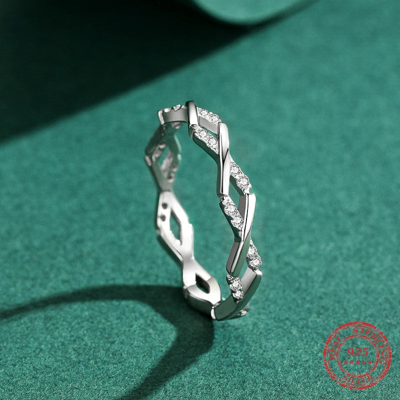 Staggered Elegance Sterling Silver Stackable Ring