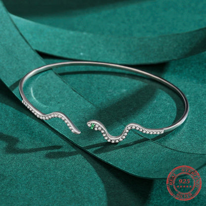 Sterling Silver Snake Jewelry Set with CZ