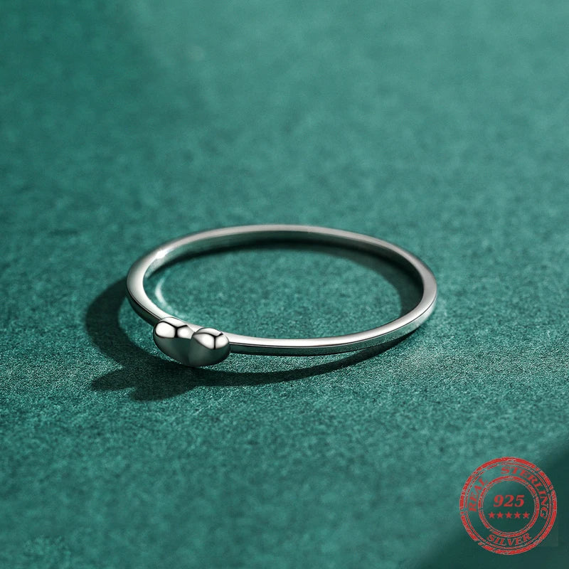 Minimalist sterling silver ring offering ring with size comfort