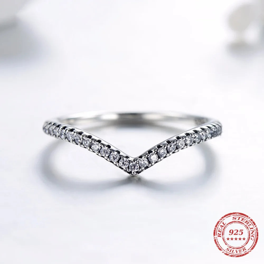 Close up of ring with size details for a balanced ring stack