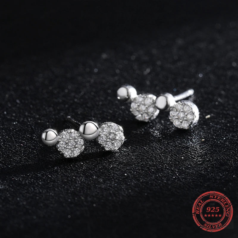 925 sterling silver stud earrings styled for refined ear rings wear