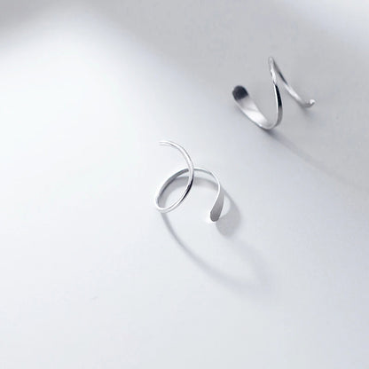 Geometric Wave Shape Stud Earrings