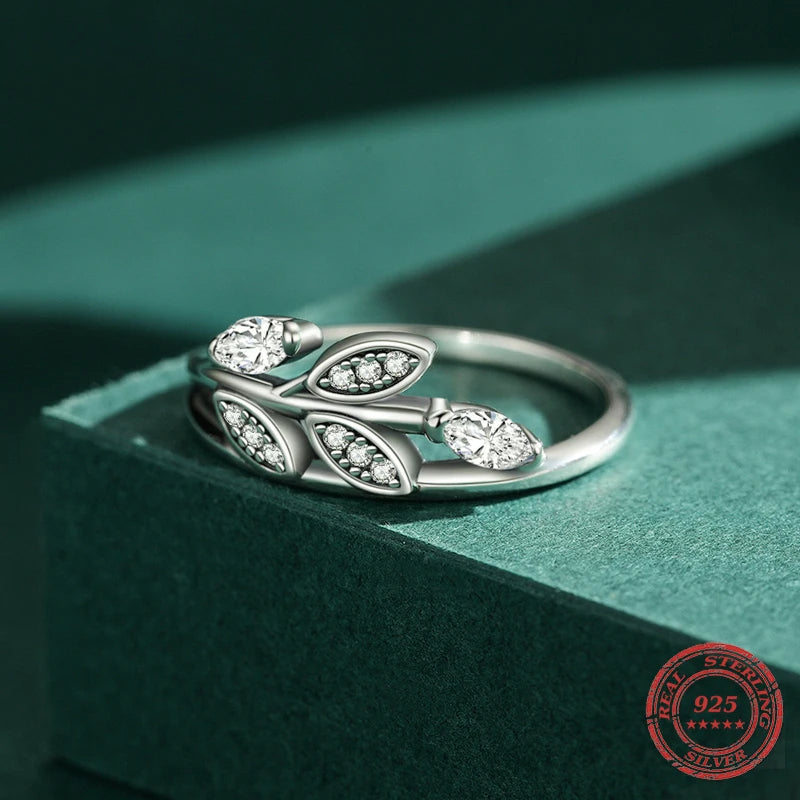 Tree of Life Sterling Silver Lucky Leaves Ring