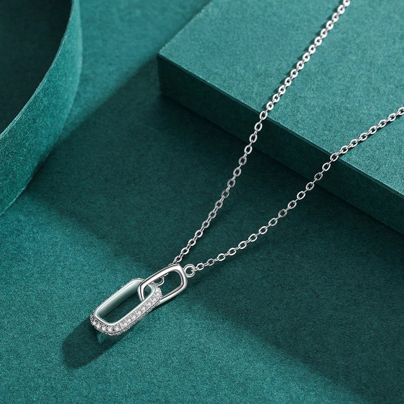 Sparkling CZ Romantic Lock Necklace