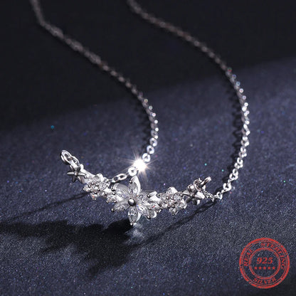 925 Sterling Silver Daisy Flower Pendant Necklace