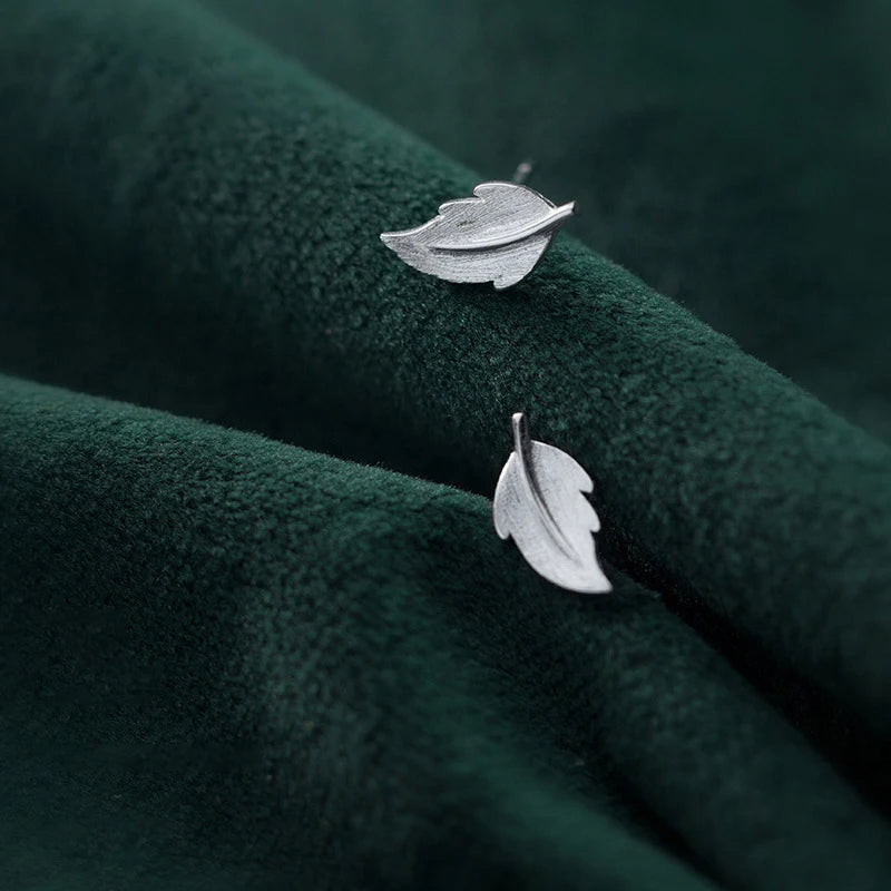 Minimalist Leaf Anti-Allergy Stud Earrings