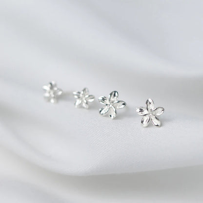 Sterling Silver Flower Stud Earrings