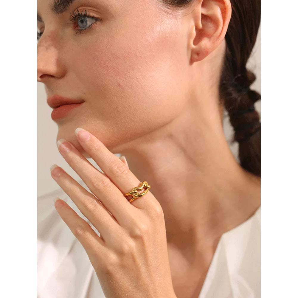 Heart ring design showing smooth gold and ring styling