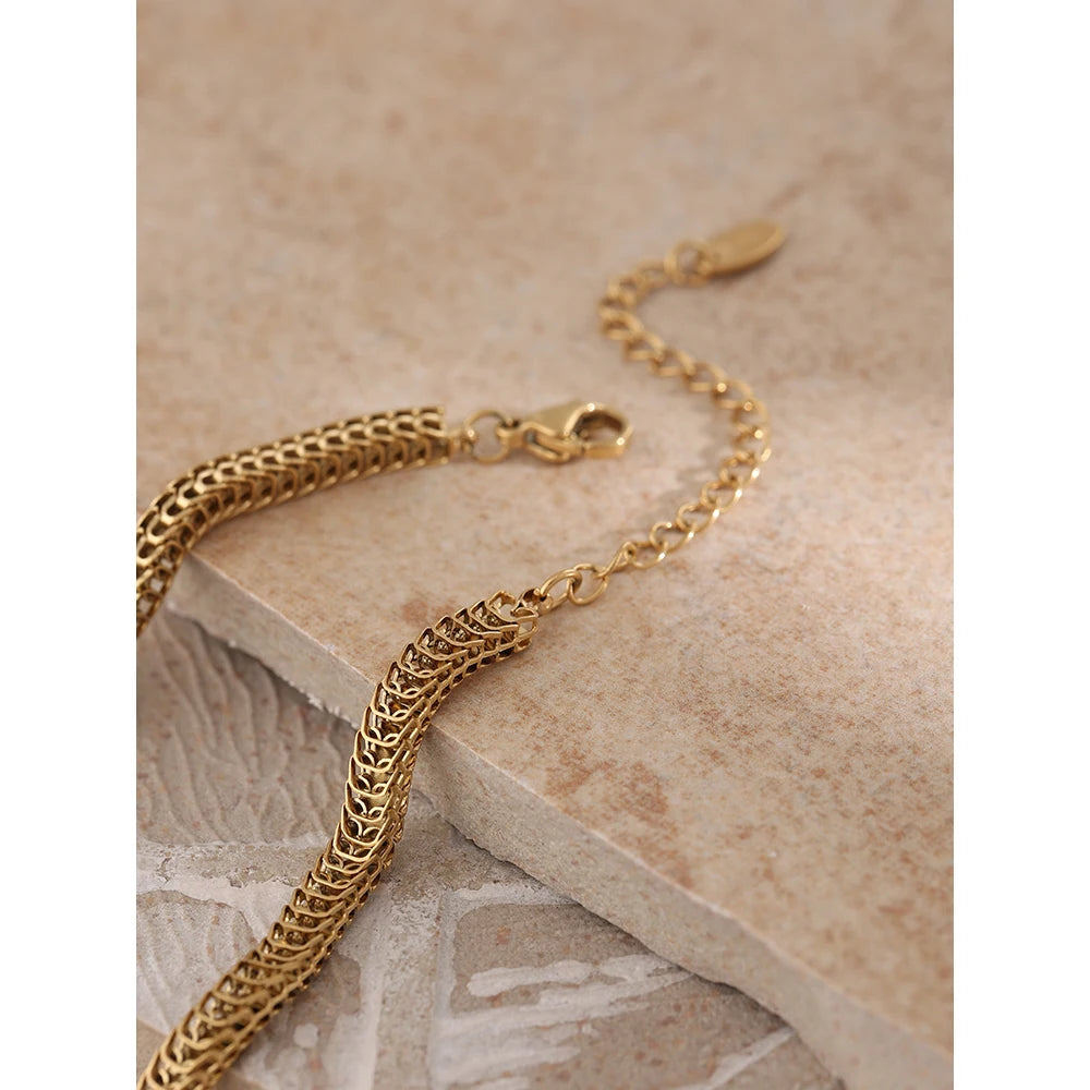 Golden Stainless Steel Chain Necklace