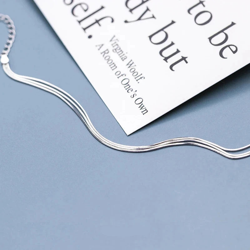 Silver bracelet sterling finish on a bracelet with chain design