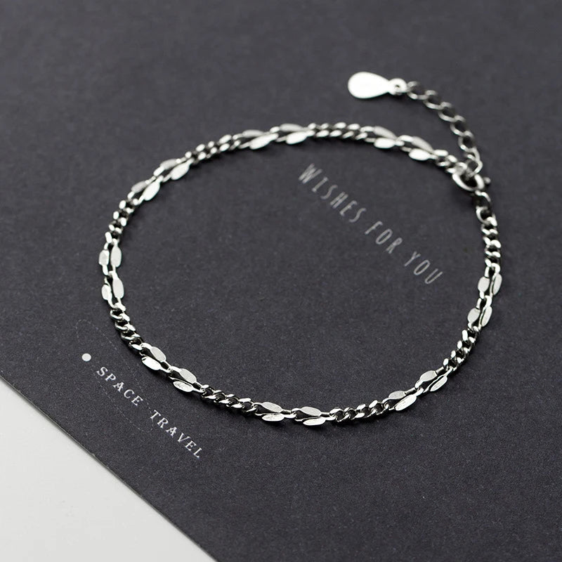 Sterling Silver Minimalist Twist Bracelet