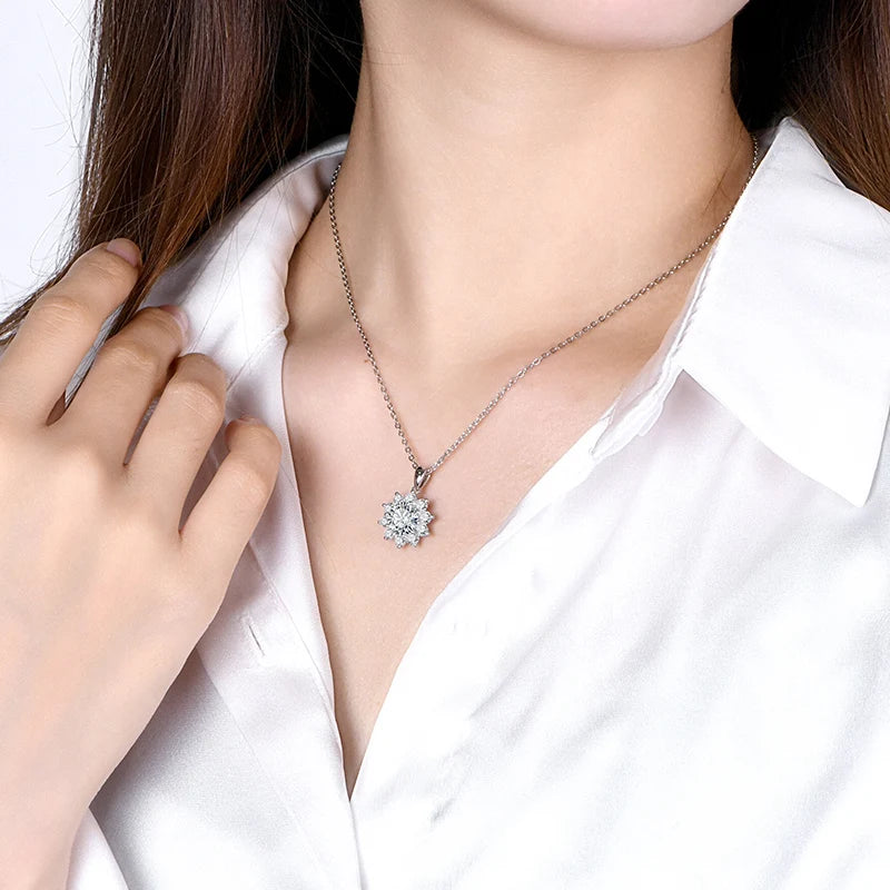 Long necklace styling of a pendant necklace with chain necklace polish