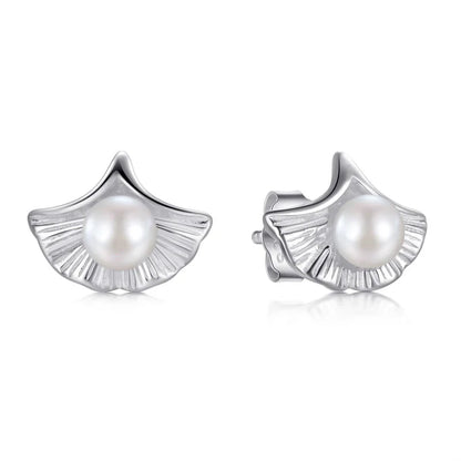 Freshwater Pearl Shell Stud Earrings