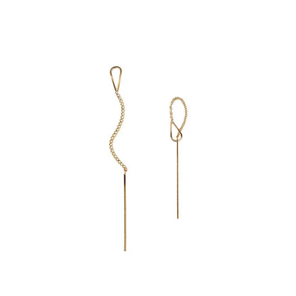 Minimalist Long Chain Drop Earrings