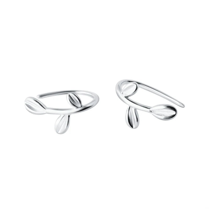 Sterling silver hoop earrings for women with polished shine