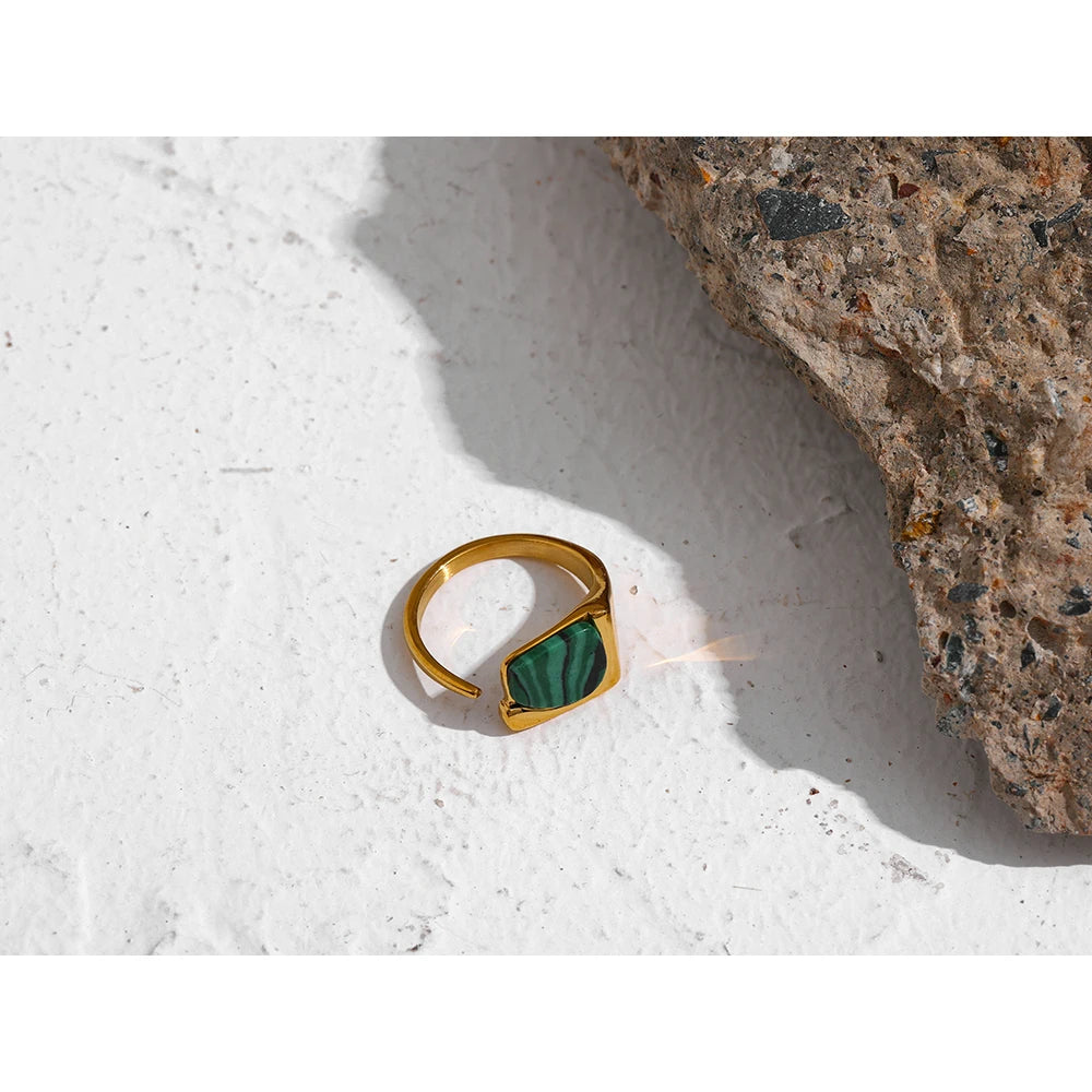 Vintage Natural Stone Opening Ring