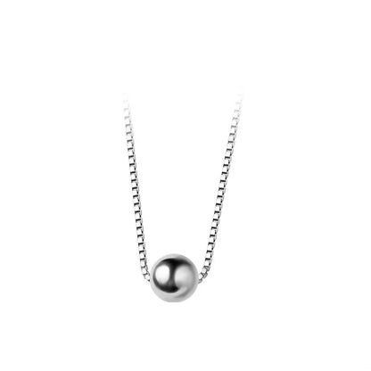 Sterling Silver Tiny Bead Pendant Necklace