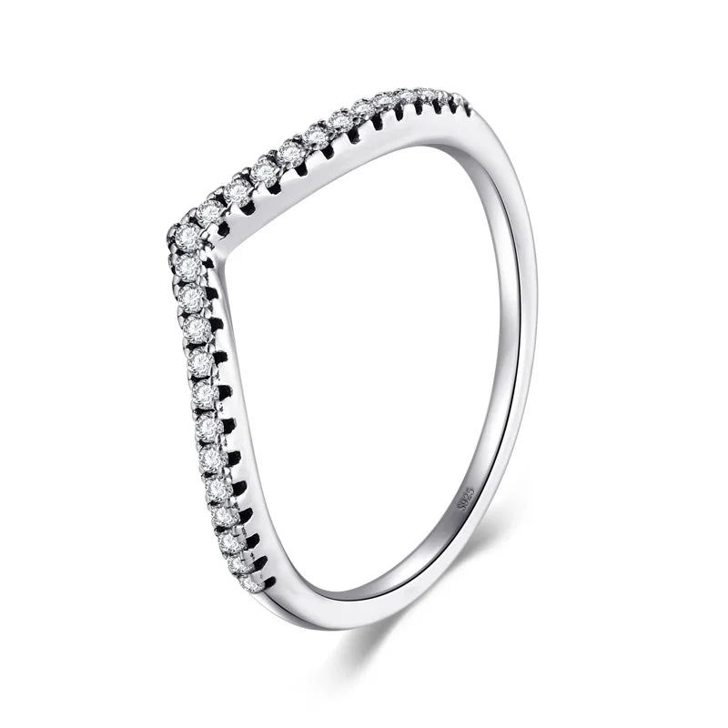 Stackable silver rings combination highlighting ring size from ring