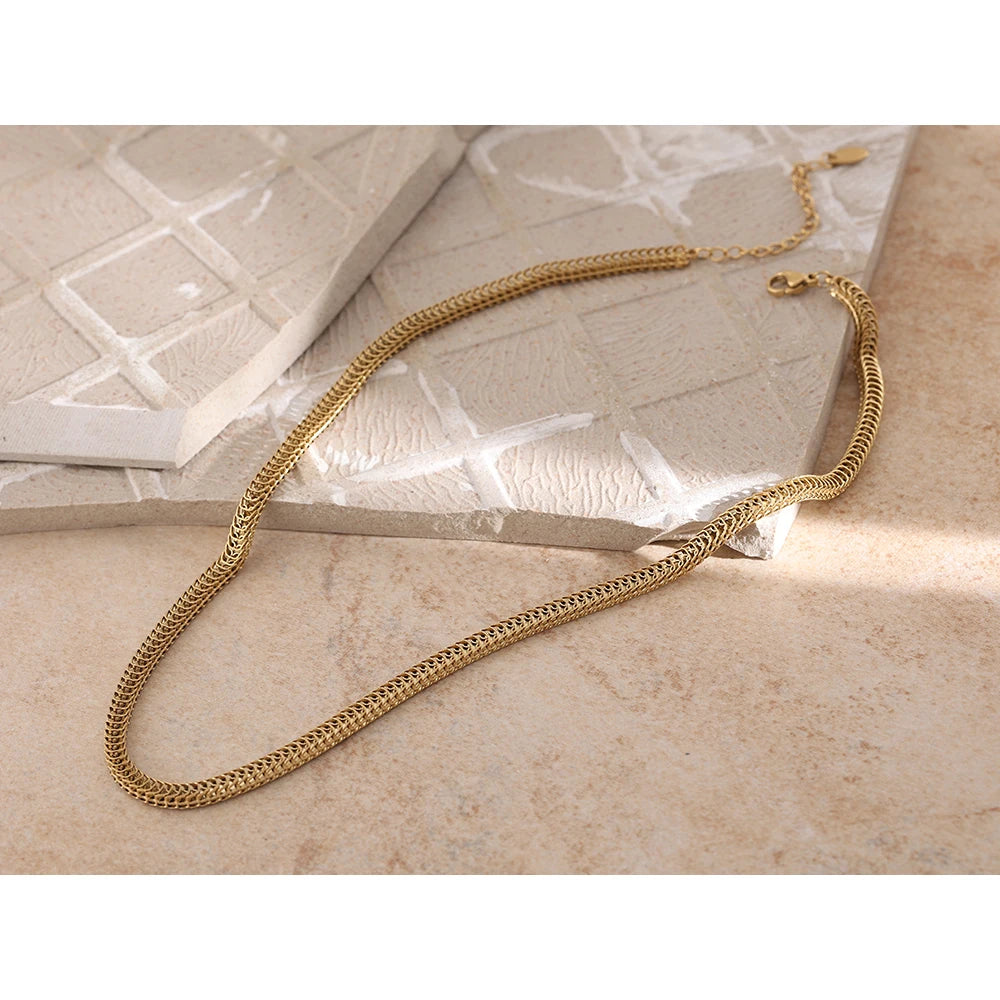 Golden Stainless Steel Chain Necklace