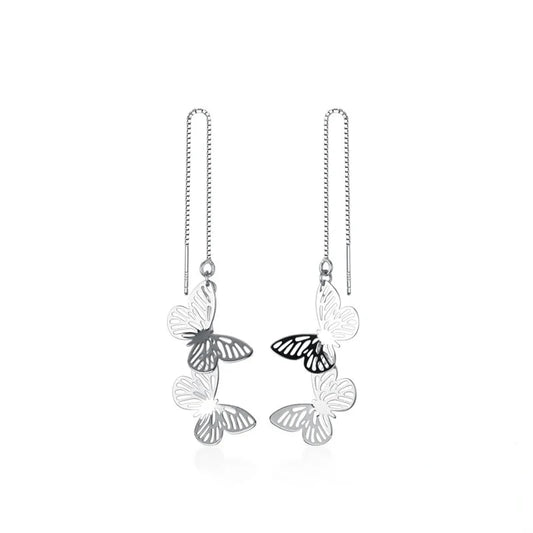 Butterfly Openwork Drop Earrings