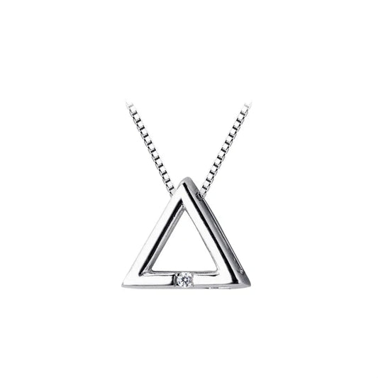 Sterling Silver Mini Triangle Pendant Necklace