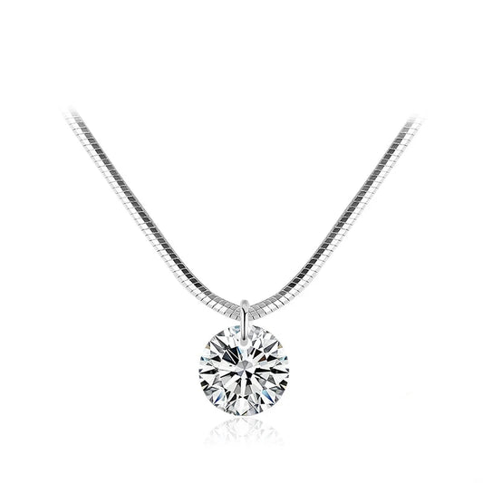 Sterling Silver Clear CZ Choker Necklace