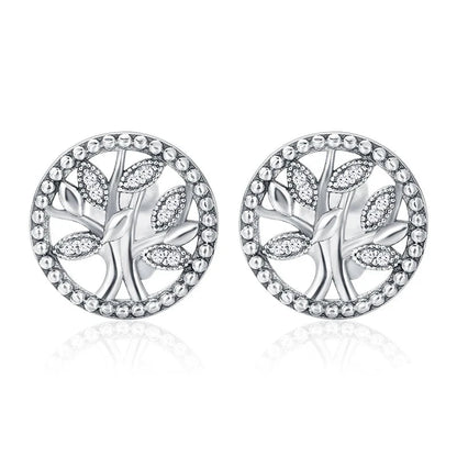 Vintage Tree of Life Stud Earrings