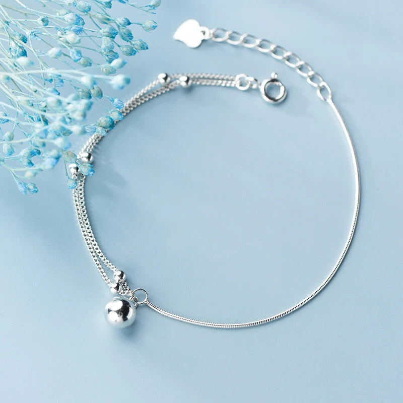 Sterling Silver Little Ball Chain Bracelet/Anklet