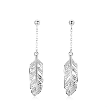 Swinging Leaf Lucky Drop Earrings