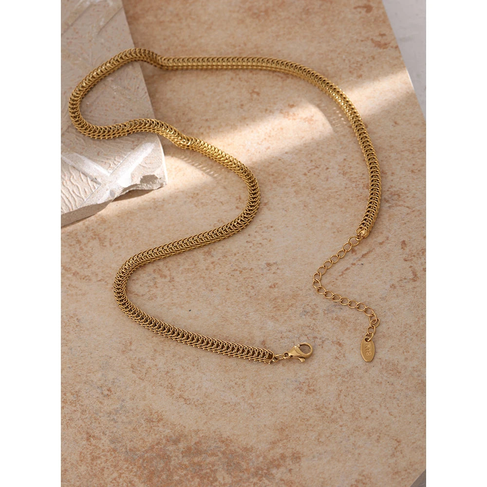 Golden Stainless Steel Chain Necklace