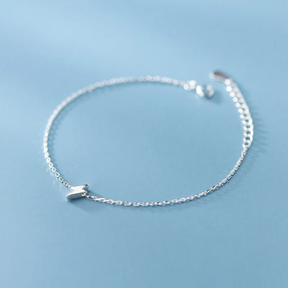 Sterling Silver Lightning Link Chain Bracelet