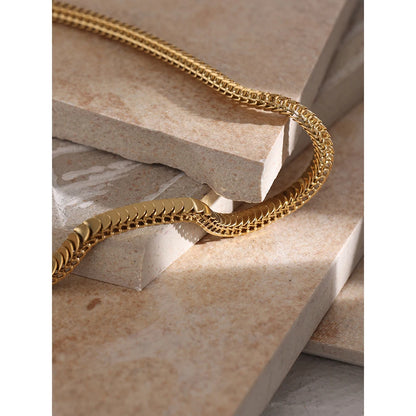 Golden Stainless Steel Chain Necklace