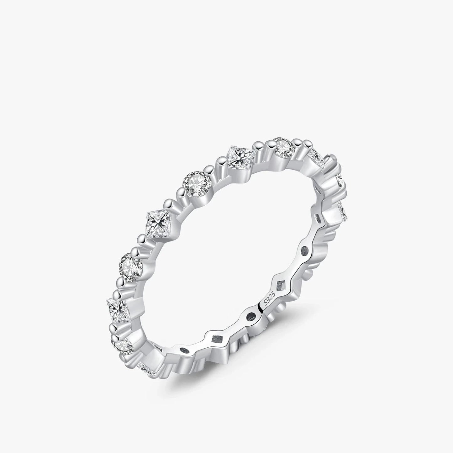 Eternal Grace CZ Sterling Silver Stacking Ring