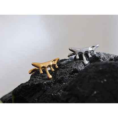 18K Gold-Plated Stainless Steel Open Ring