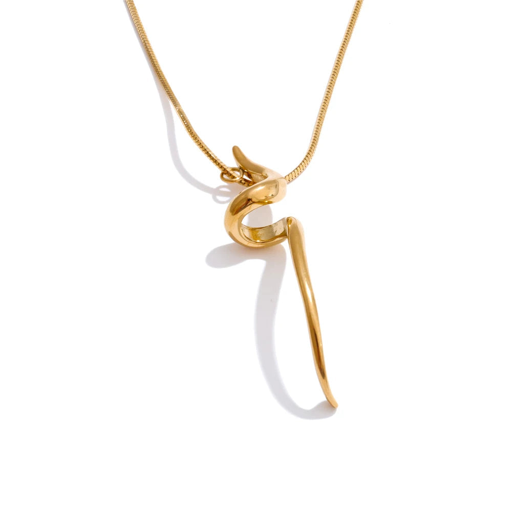 Geometric pendant necklace as a charm necklace in stainless steel jewelry