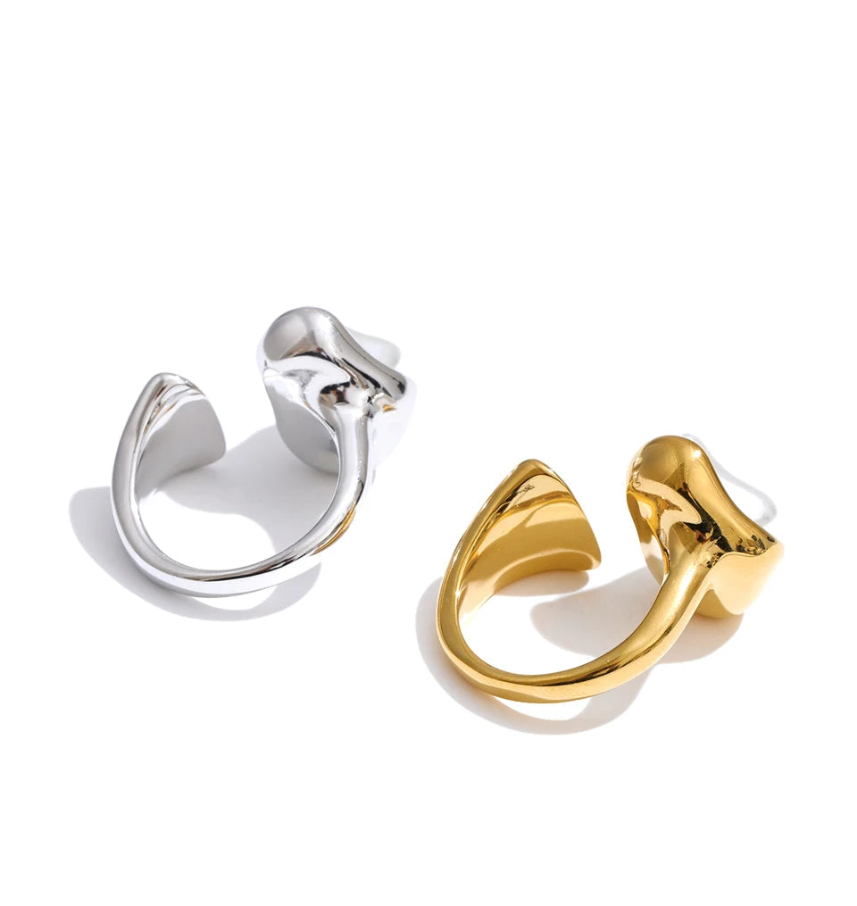 Elegant ringed pearl ring for women vintage style