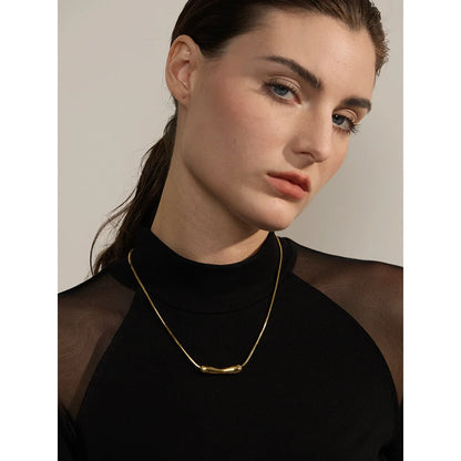 18K Gold Chain Clavicle Pendant Necklace