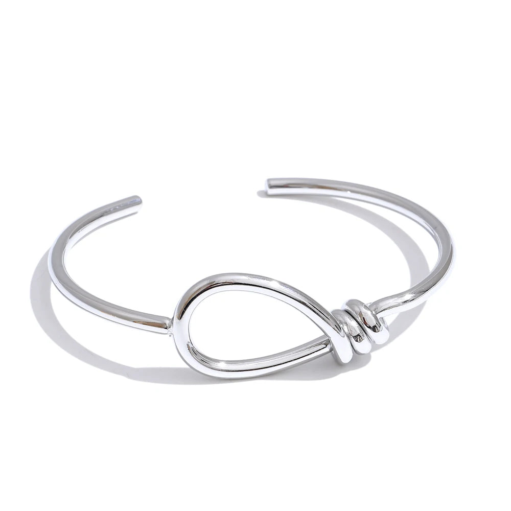 sleek gold bracelet cuff bangle stainless steel with wide band design