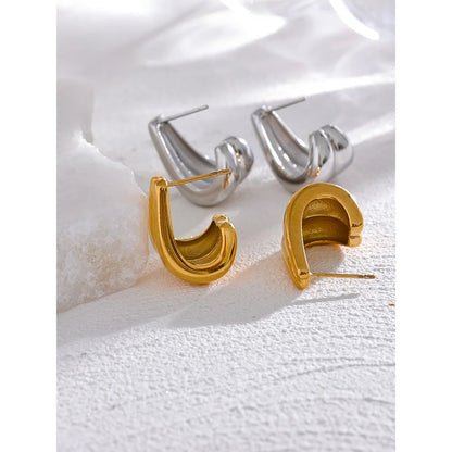 Vintage Gold & Silver Plated Stainless Steel Earrings