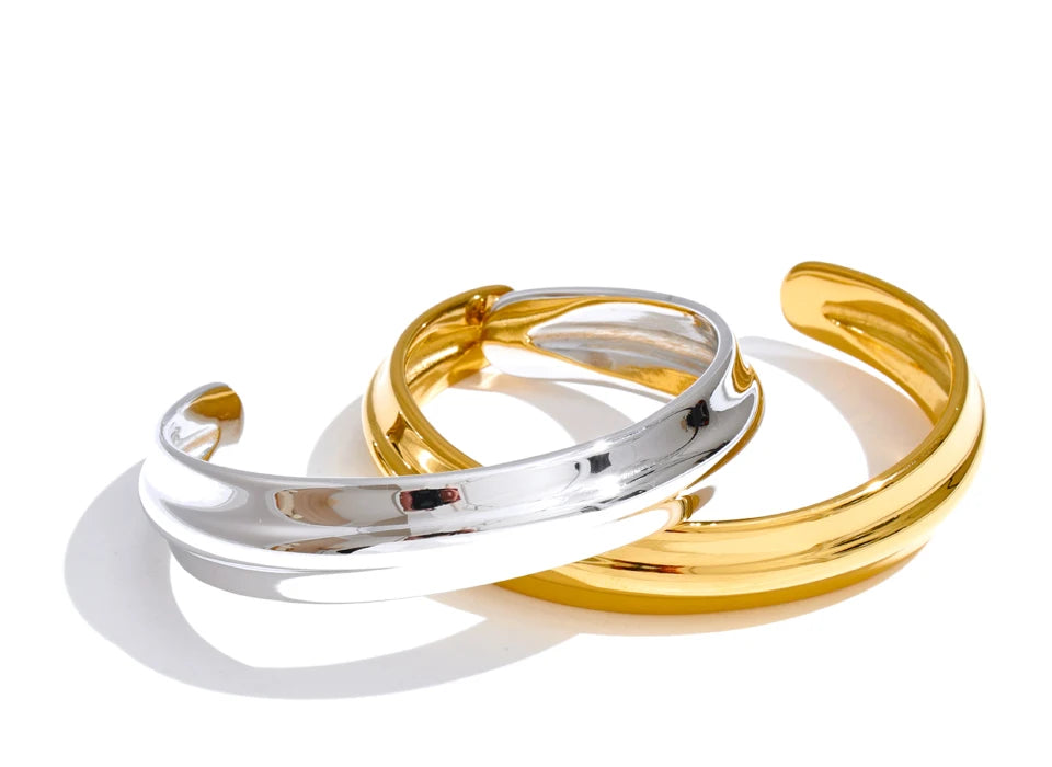 textured gold bracelet bangle cuff for women combining statement and simplicity