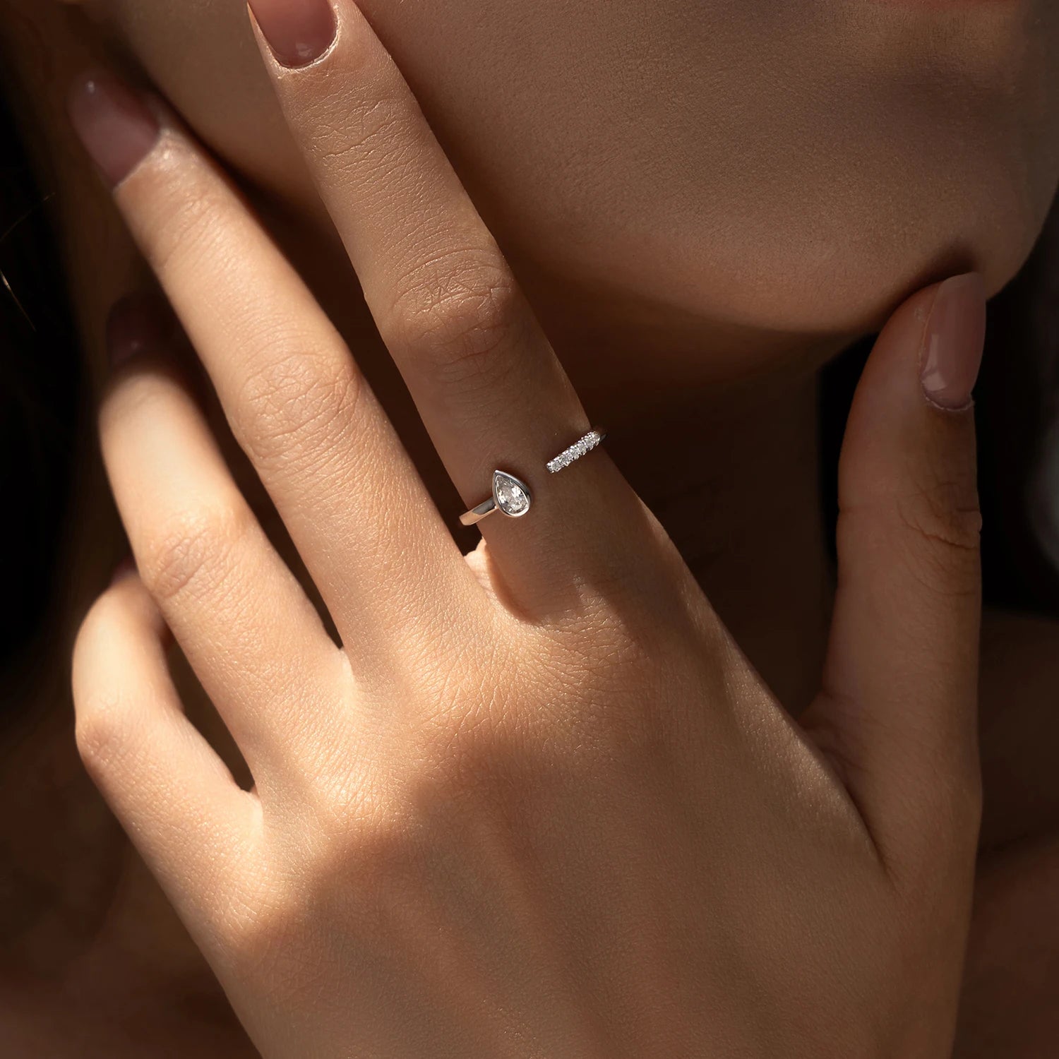 925 sterling silver open ring showing ring size from ring