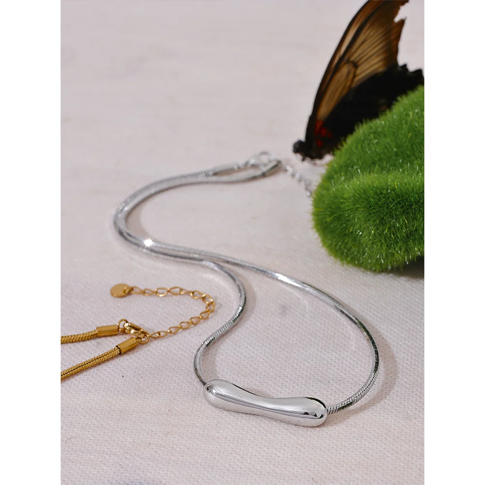 18K Gold Chain Clavicle Pendant Necklace