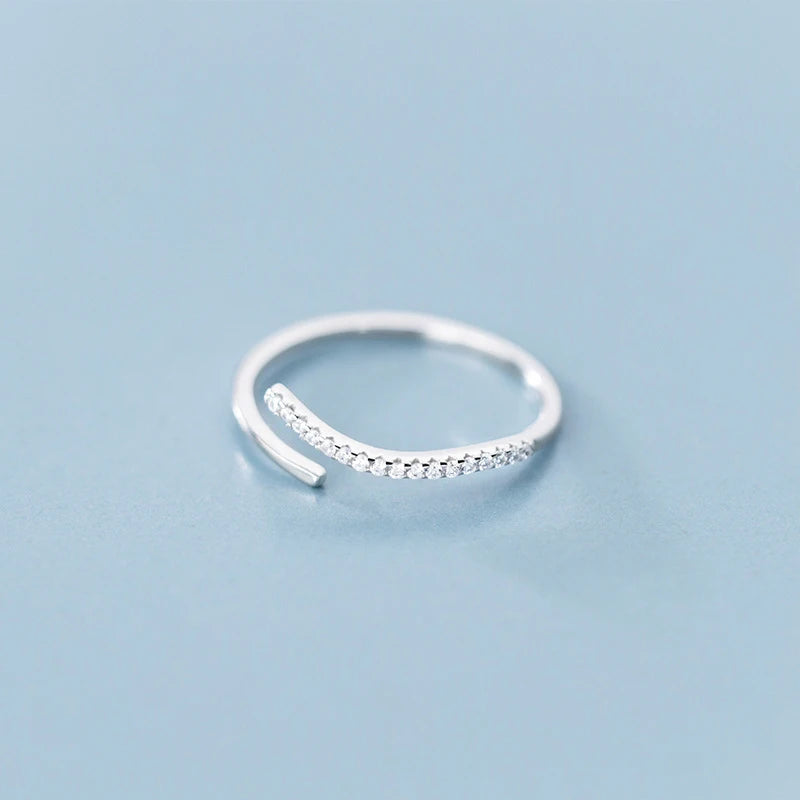 Sleek Simplicity Sterling Silver Adjustable Ring