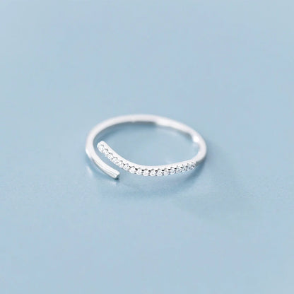 Sleek Simplicity Sterling Silver Adjustable Ring