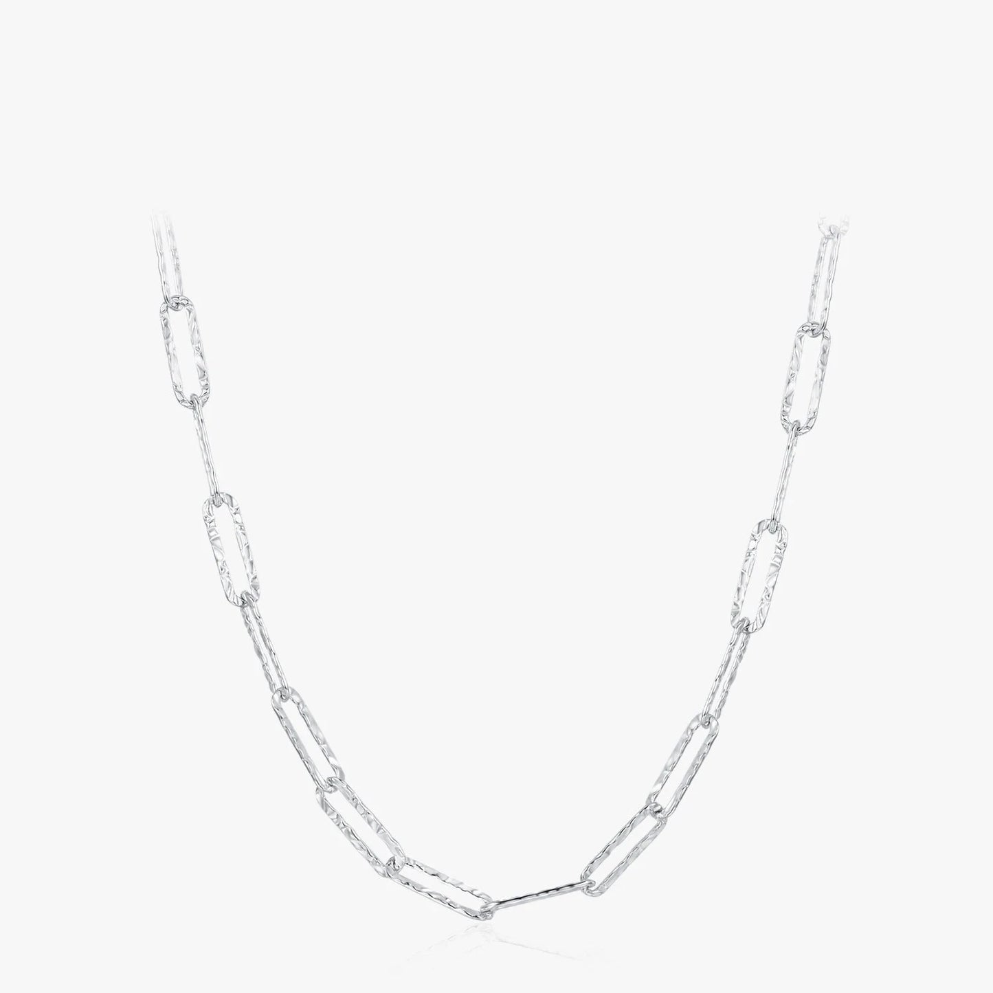 Sterling Silver Tinfoil Texture Necklace