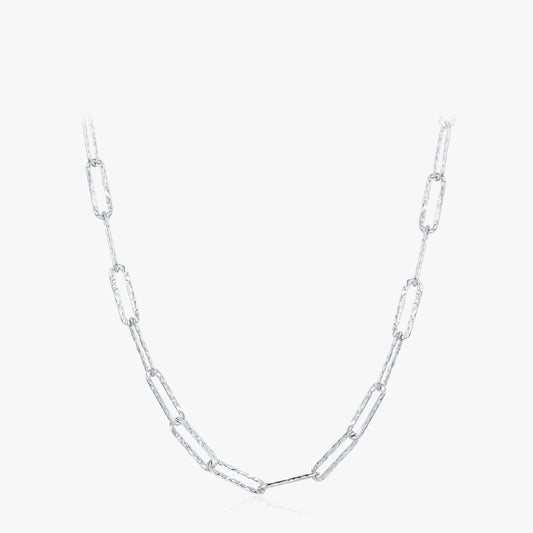 Sterling Silver Tinfoil Texture Necklace